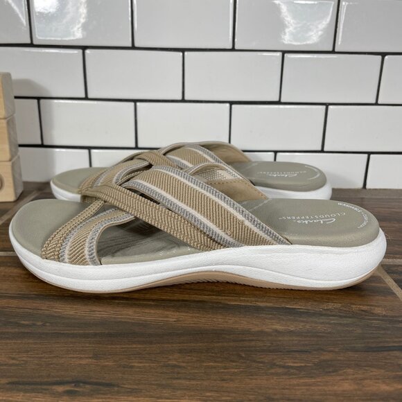 Clarks Mira Isle Womens Size 7.5 Shoes Sand Cloudsteppers Slide Sandals - Picture 1 of 14